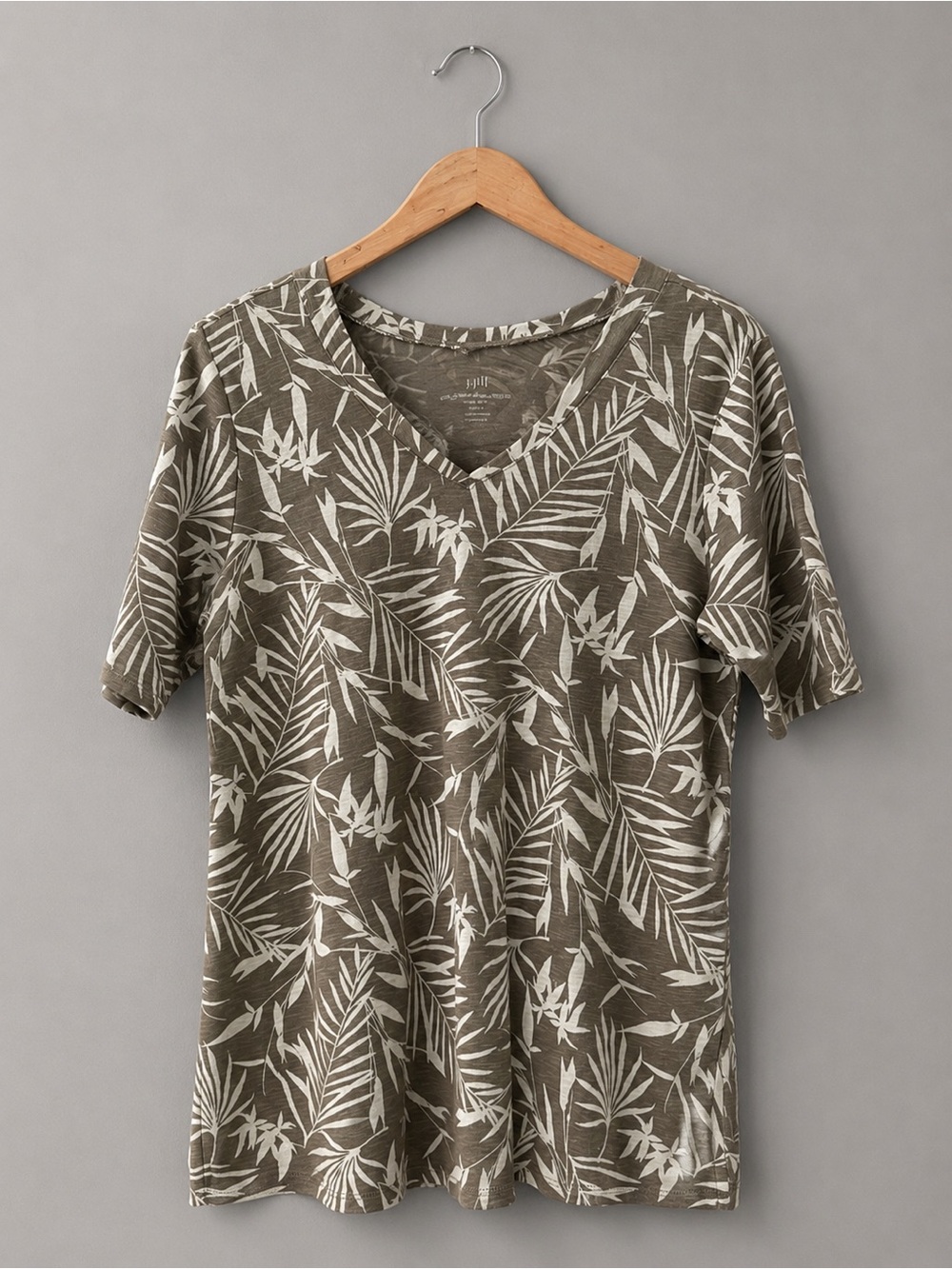 J Jill Pure Jill Palm Print Pima Cotton Tunic Medium Petite